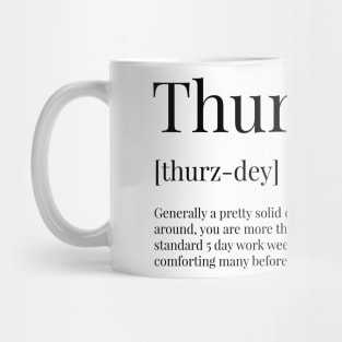 Thursday Definition Mug
